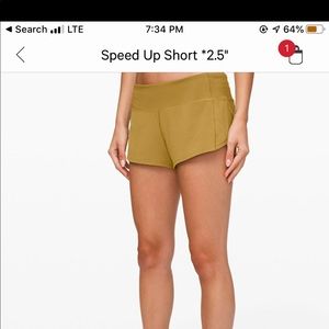 lululemon speed up short 2.5”